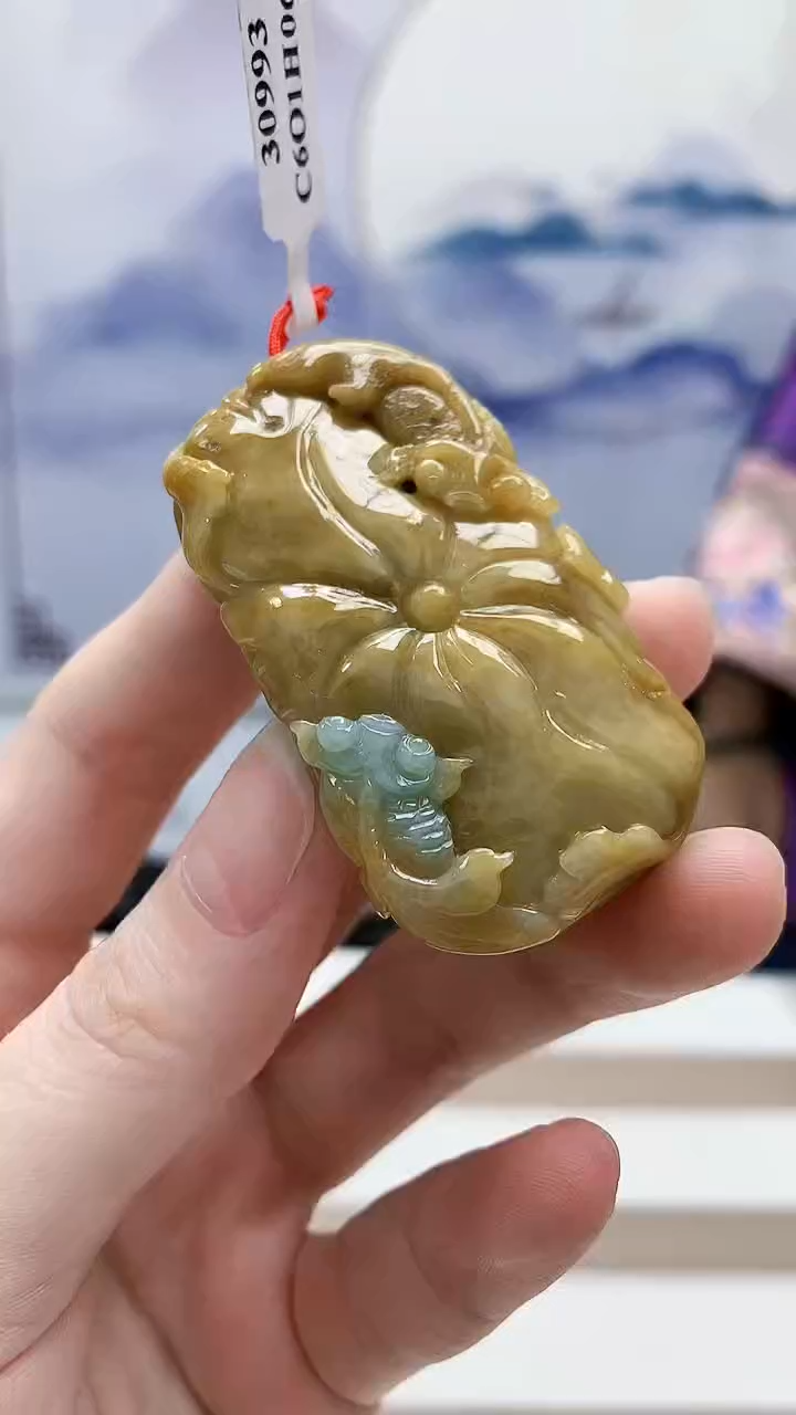 未镶嵌定制翡翠4812ry-毛货挂件44