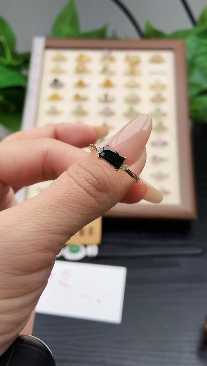 银S925镶嵌戒指翡翠12