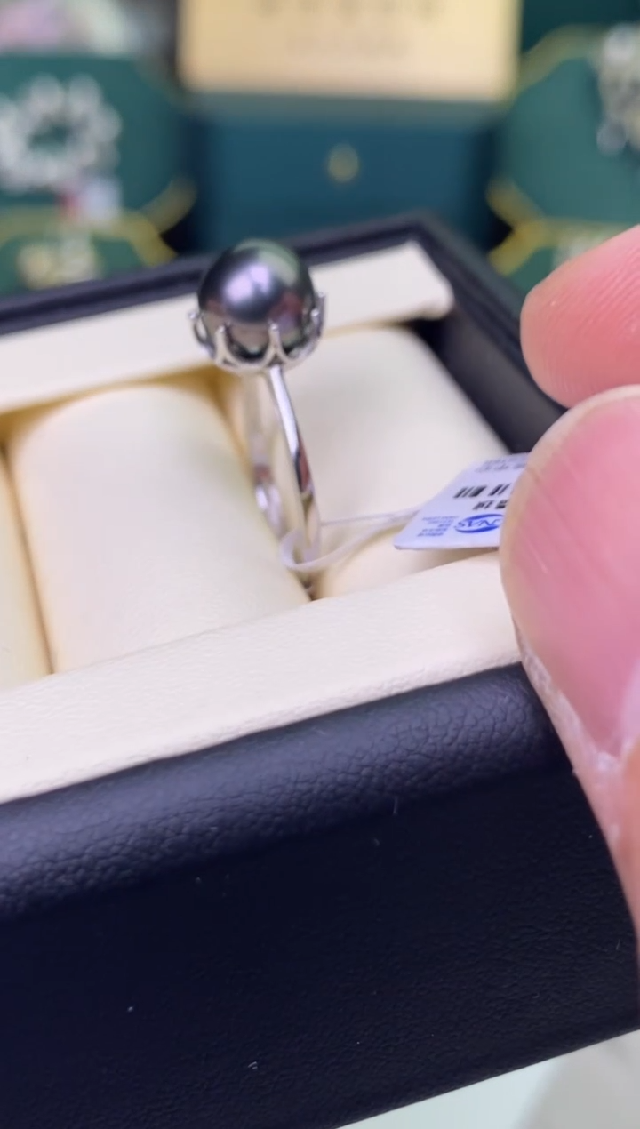 【闪购商品】海水珍珠戒指银S925镶嵌1