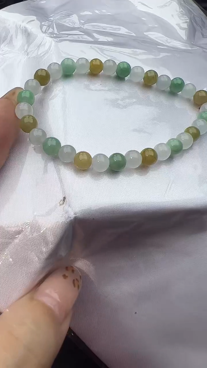 未镶嵌手串翡翠玉珠卡6