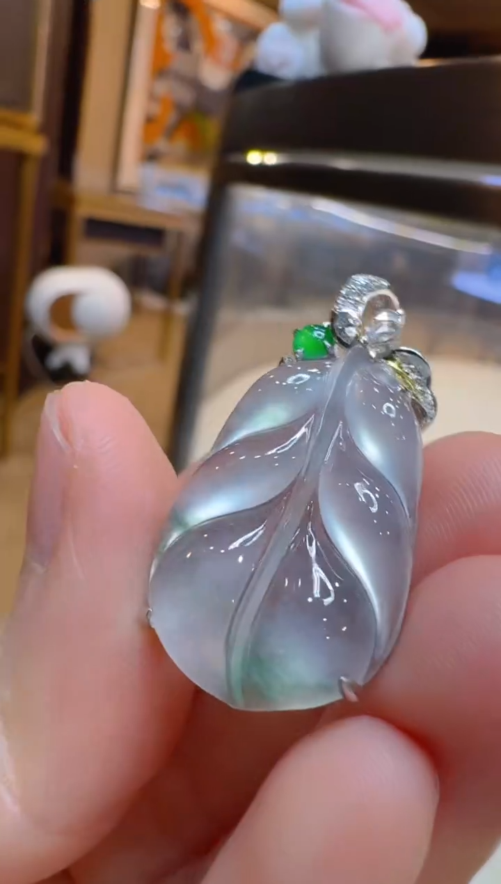 翡翠18K金镶嵌吊坠(不含链)多样性团购发一件