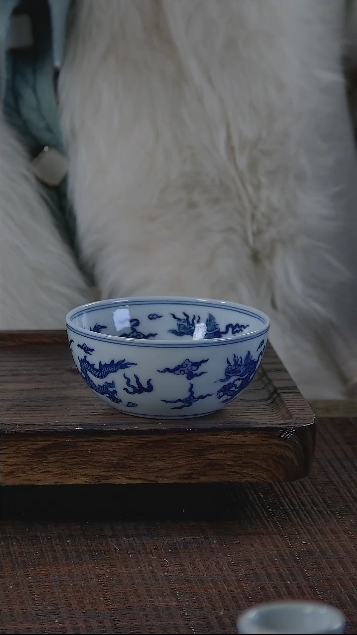 【闪购商品】折葵非器手工手绘满工五龙普洱杯