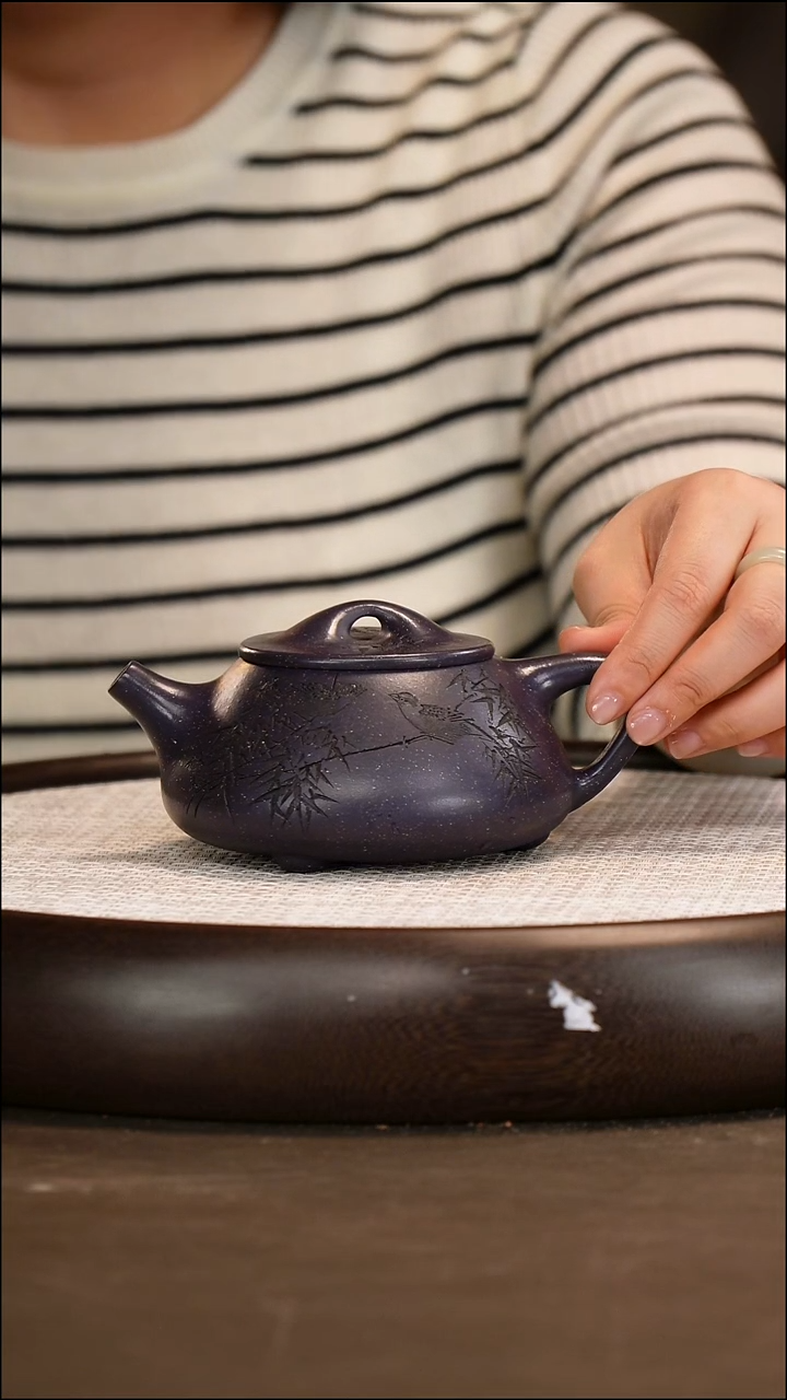 茶壶紫砂【张杏娟】紫宸御砂 景舟石瓢  280cc
