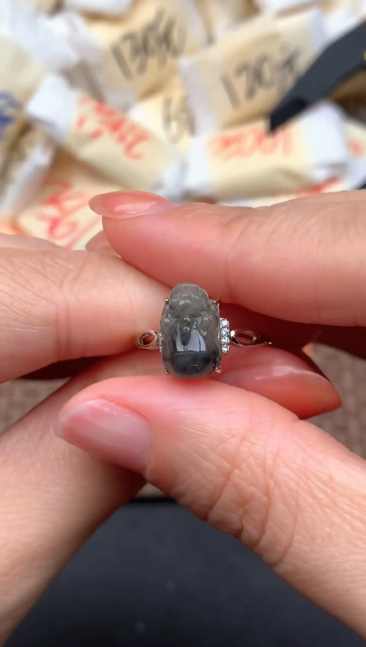 银S925镶嵌挂件翡翠1