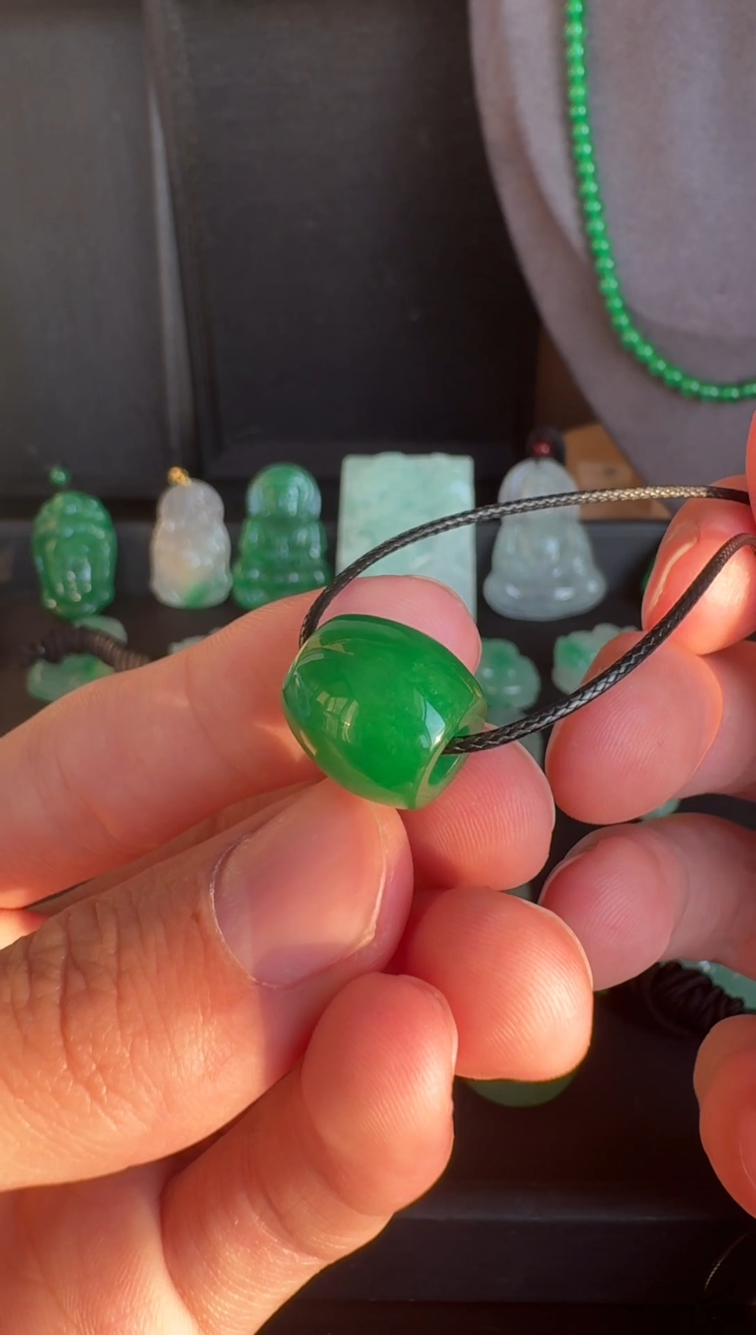 颈饰未镶嵌翡翠路路通吊坠