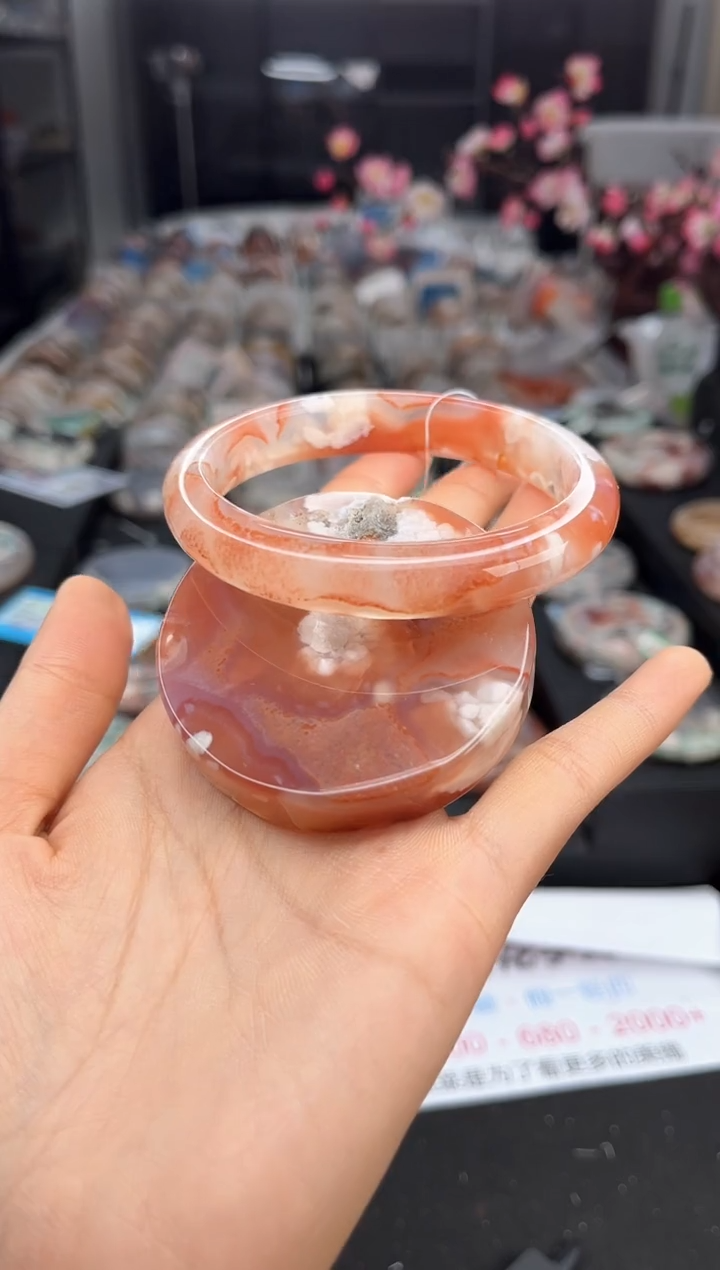 石英质玉手镯未镶嵌63圈口（赠送镯心）S9441