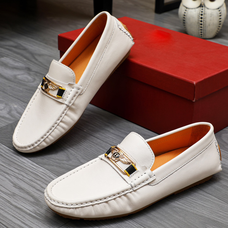 2025男士新款豆豆鞋真皮软底透气乐福鞋韩版一脚蹬潮流奢侈品男鞋