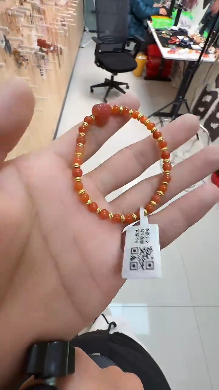 未镶嵌手链南红玛瑙村0533 约5mm