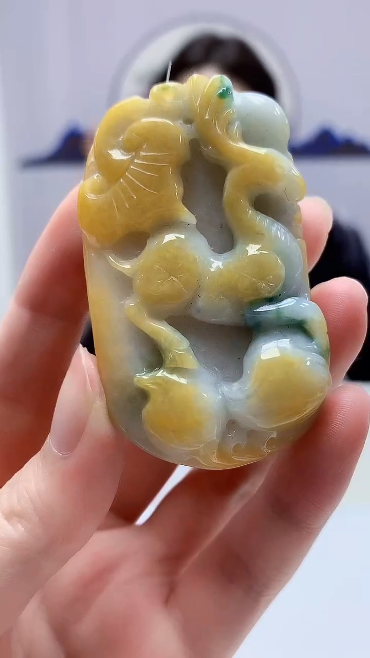 【闪购商品】定制翡翠未镶嵌4829zm-毛货挂件41