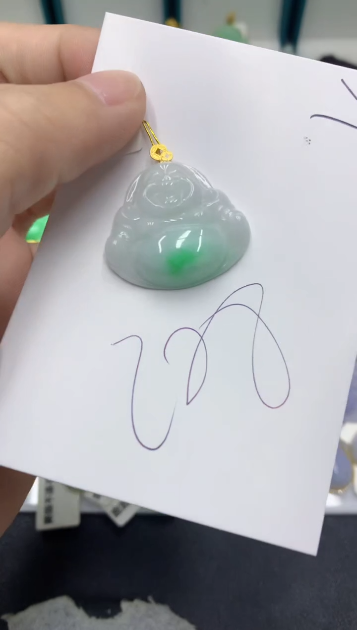 【闪购商品】翡翠颈饰18K金镶嵌翡翠