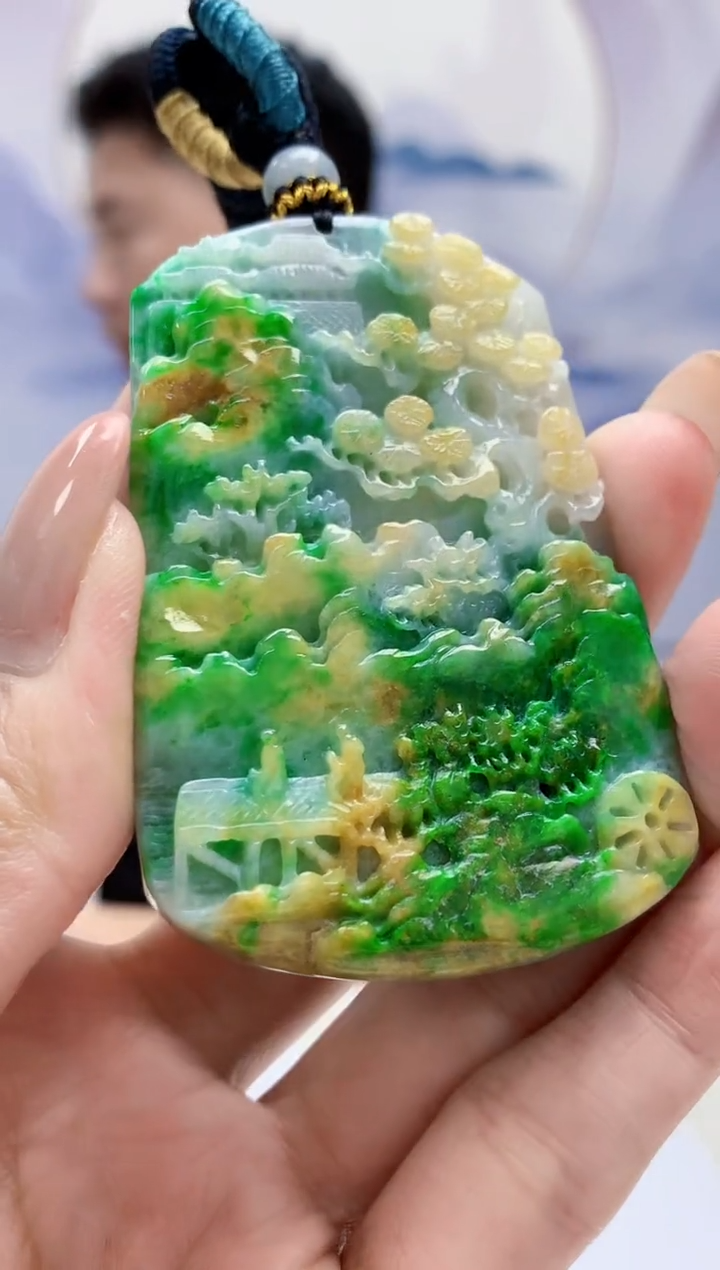 定制翡翠未镶嵌4917MM-毛货挂件76