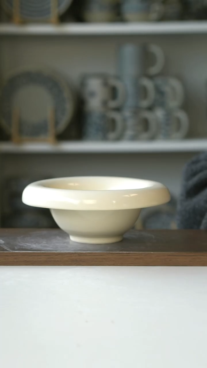 陶出瑞典Lagerhaus奶油釉甜品碗16cm@4-2@微瑕