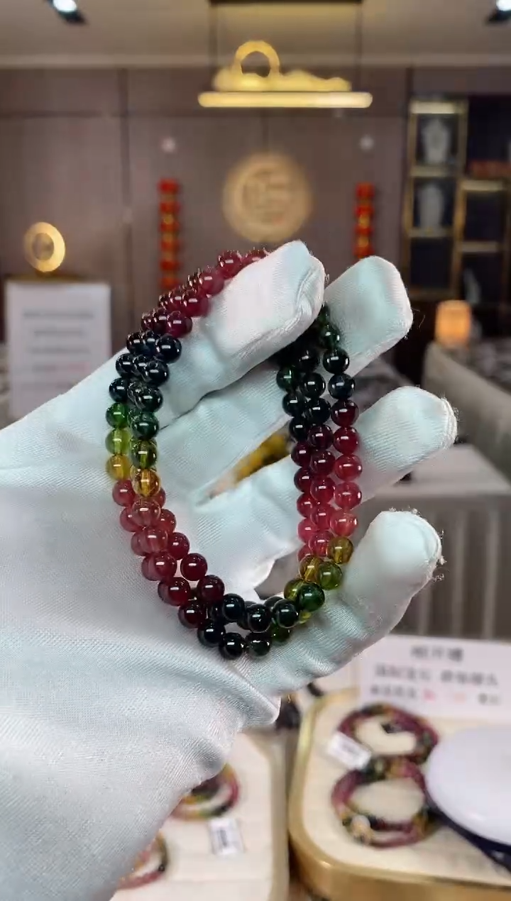 【闪购商品】碧玺三圈手串未镶嵌（多样性发一条）xion
