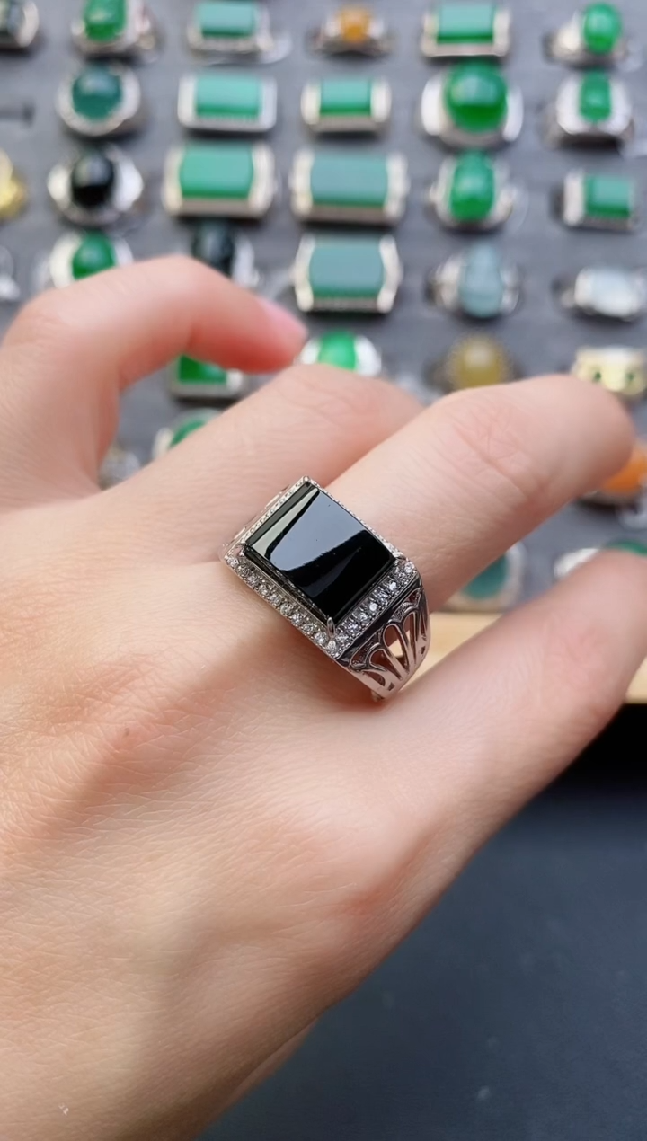 【闪购商品】翡翠戒指银S925镶嵌1212