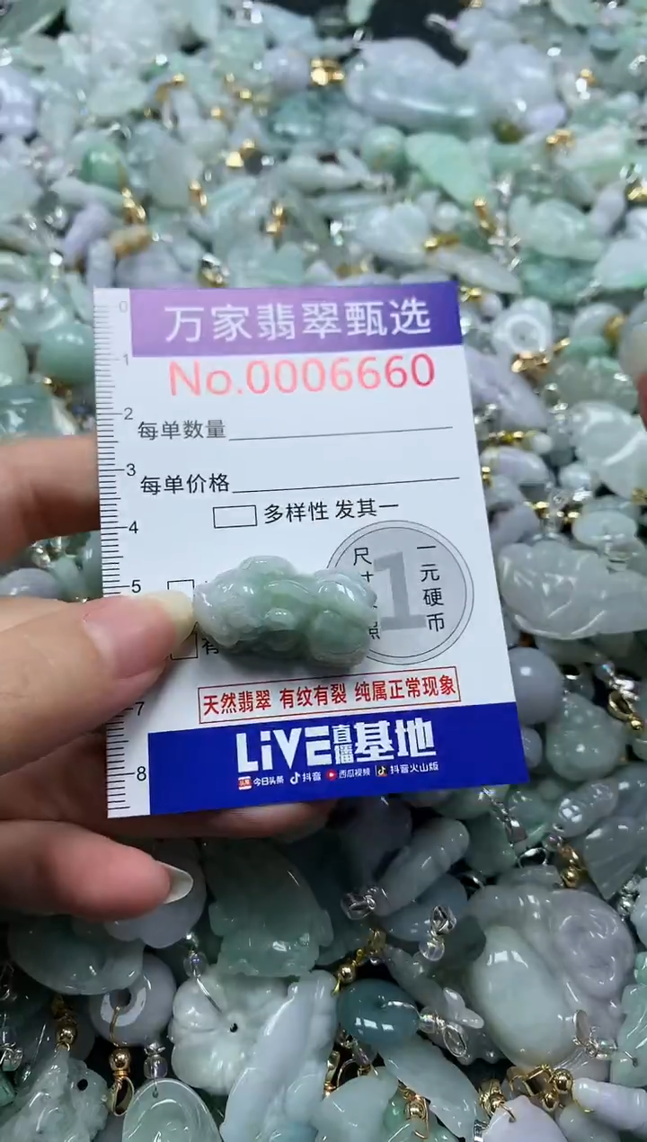 吊坠(不含链)未镶嵌翡翠6660