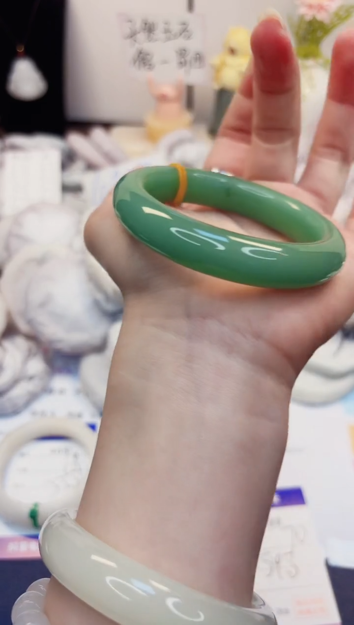 【闪购商品】石英质玉手镯未镶嵌469-东陵玉-圈口54