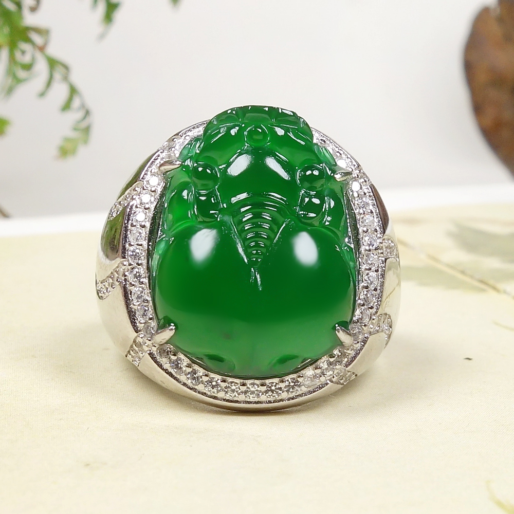 JF2966玉石珠宝精选翡翠戒指