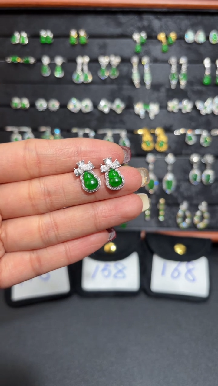 【闪购商品】翡翠颈饰银S925镶嵌葫芦/支持复检/一件