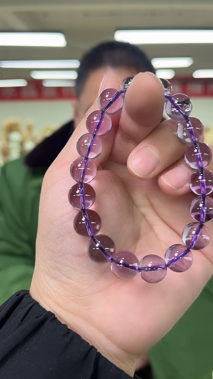 【闪购商品】紫晶手链未镶嵌天然手串多样性发一11mm