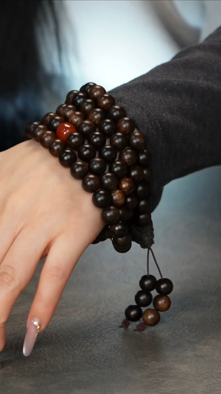 【闪购商品】沉香手串富国岛W年雷击瘤疤玉化料1.0*108颗