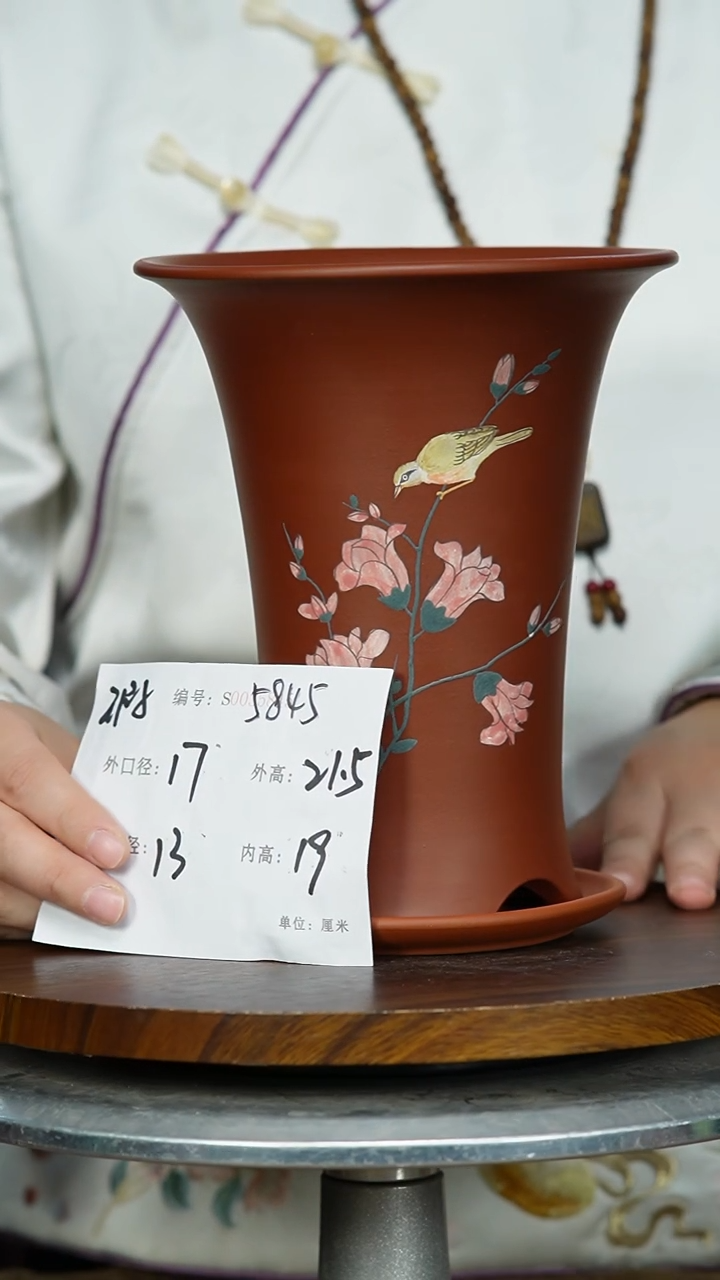 【闪购商品】紫砂花盆5848+Z 瑕 紫砂花盆