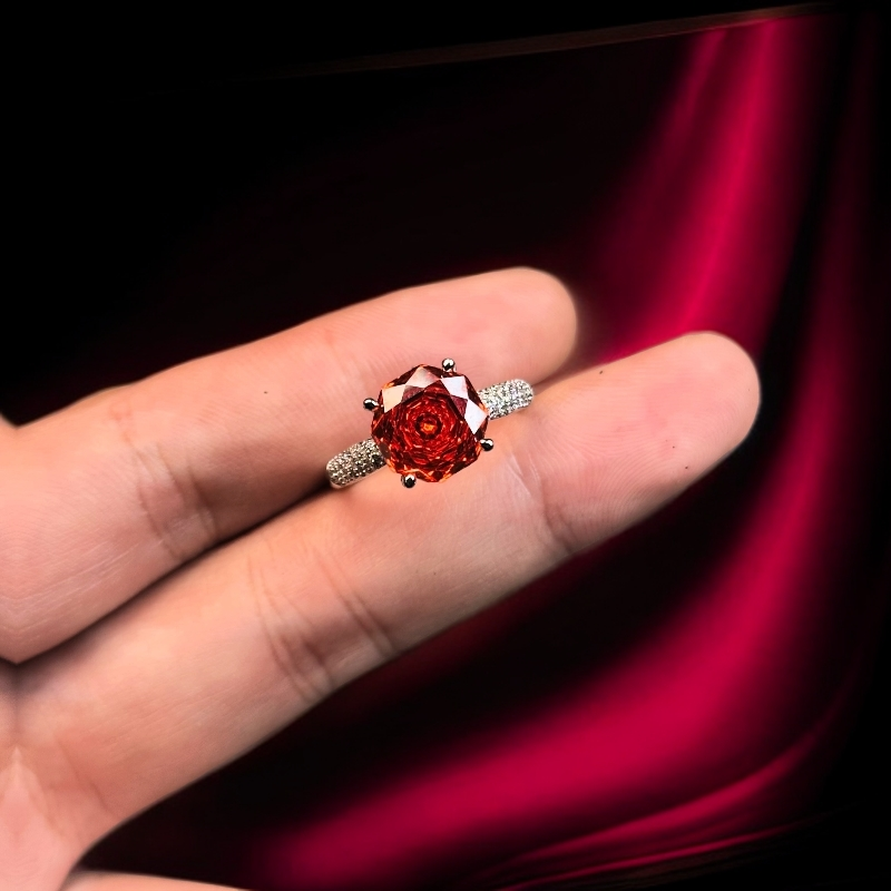 如懿高订329-轻奢彩色幻彩芬达精切合金戒指