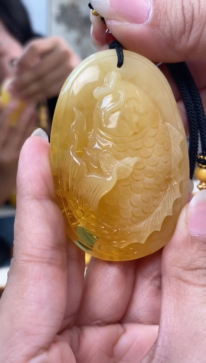 【闪购商品】琥珀裸石未镶嵌天然琥珀蜜蜡年年有余