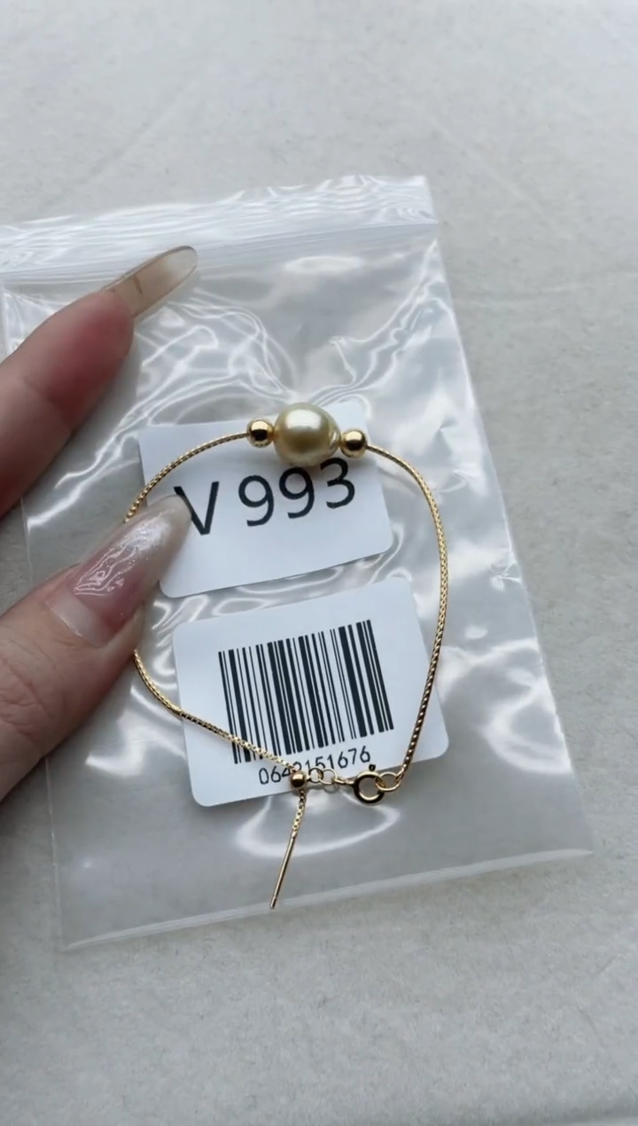 【闪购商品】海水珍珠手链银S925镶嵌V993