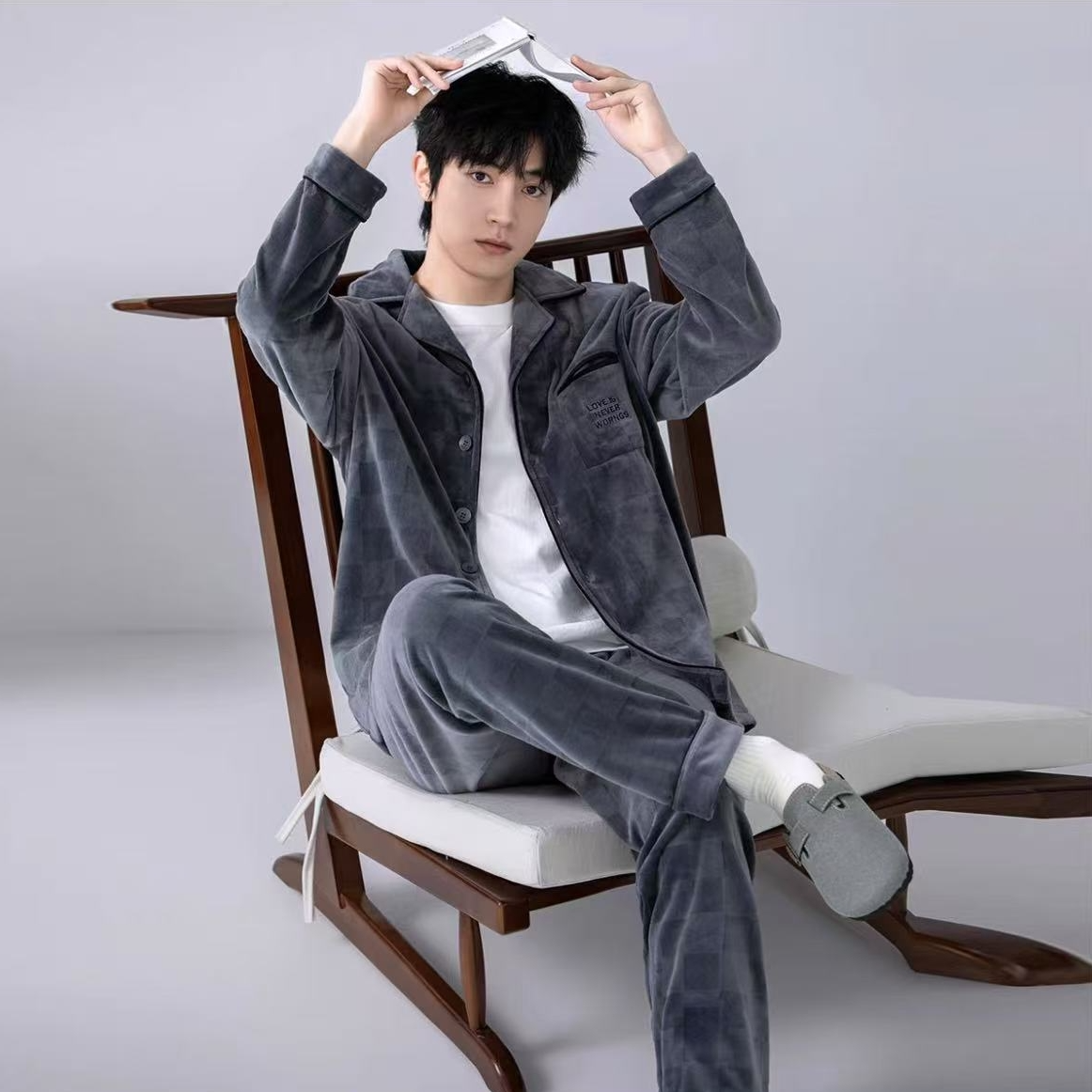 男士冬季家居服套装款号7610