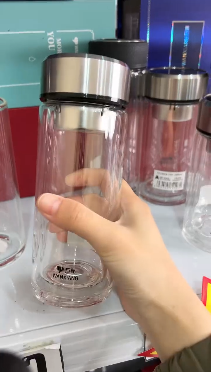 【闪购商品】万象双层340ml高硼硅茶杯