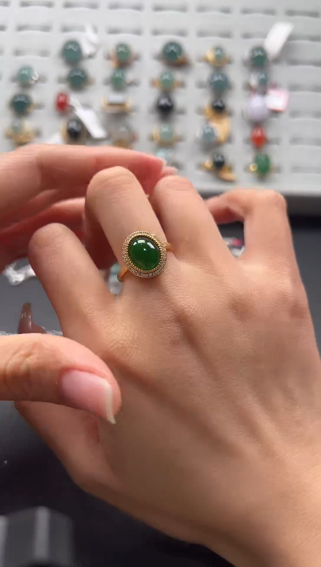 【闪购商品】翡翠戒指银S925镶嵌655764765