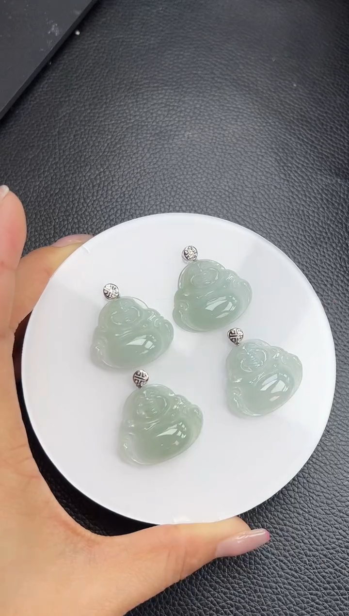 【闪购商品】翡翠颈饰18K金镶嵌YM839-13 佛公多样性发一