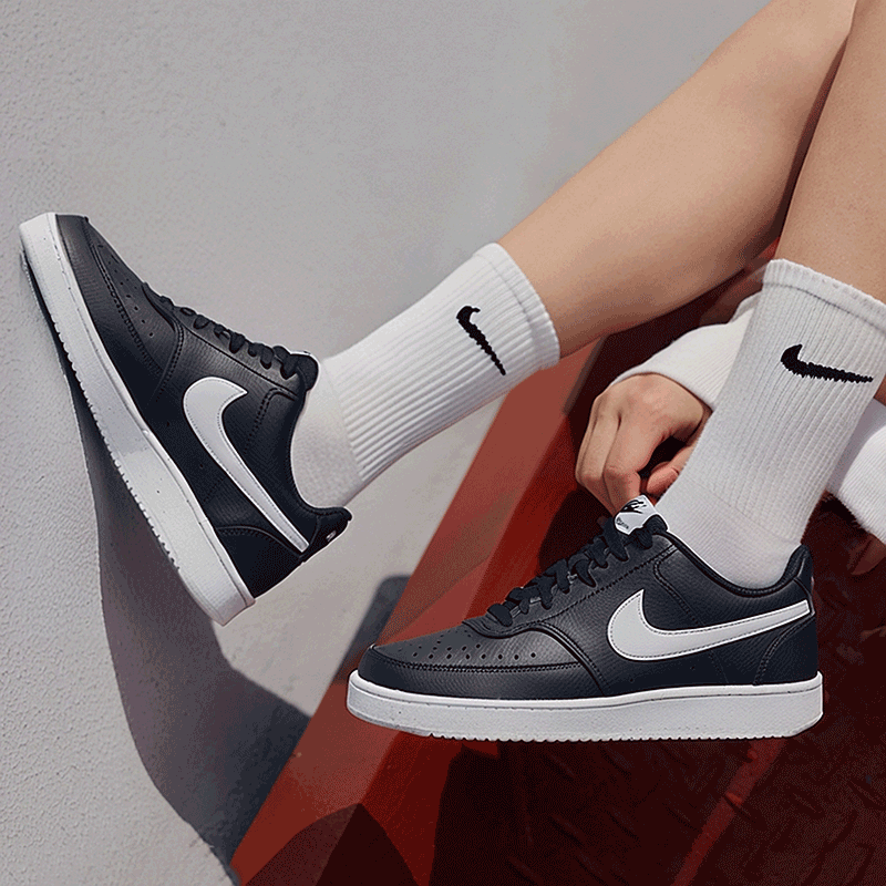 NIKE耐克正品男鞋25新款COURT VISION运动鞋黑色板鞋休闲鞋DH2987