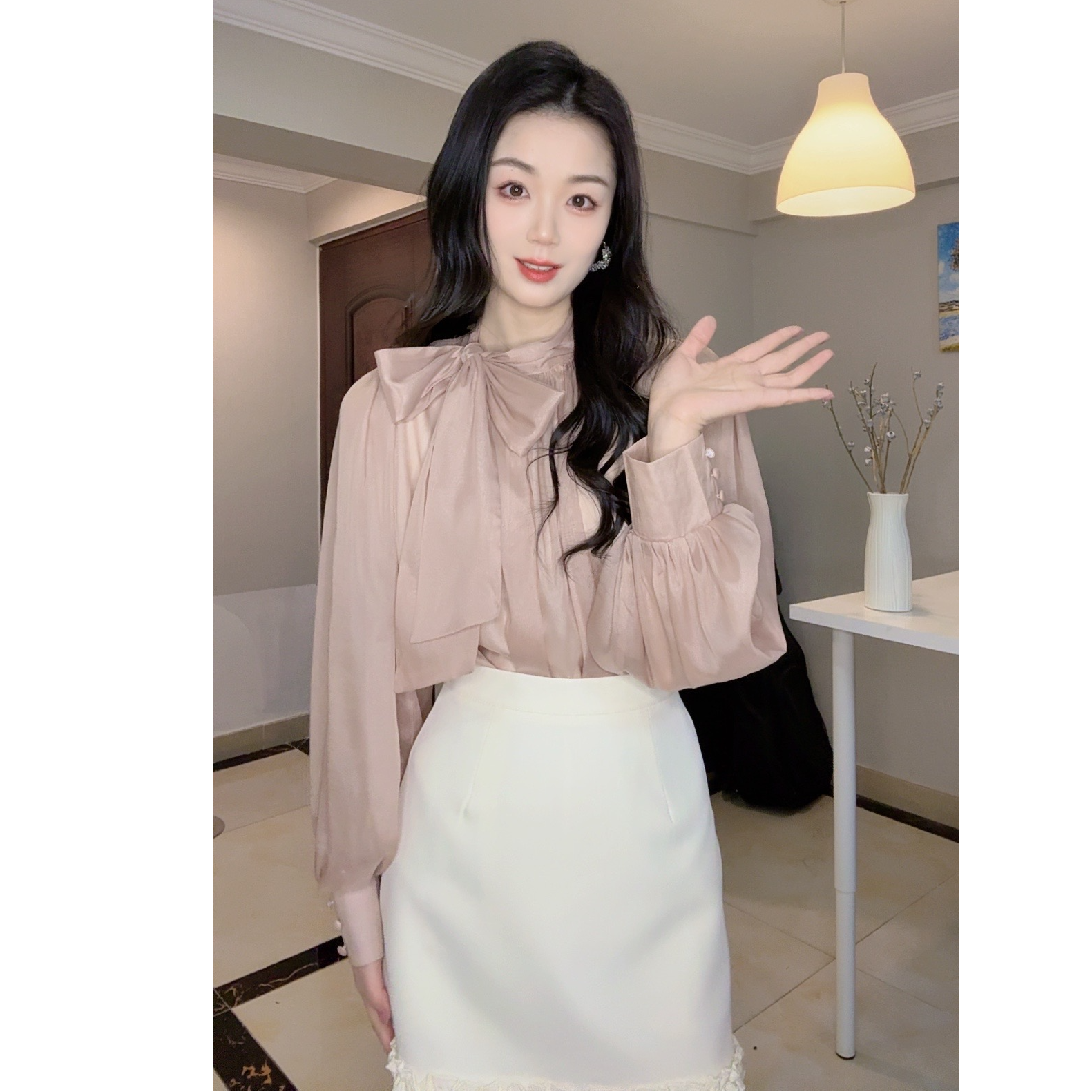 【玉儿专属】法式气质套头蝴蝶结显瘦设计感温柔风时尚潮流女上衣