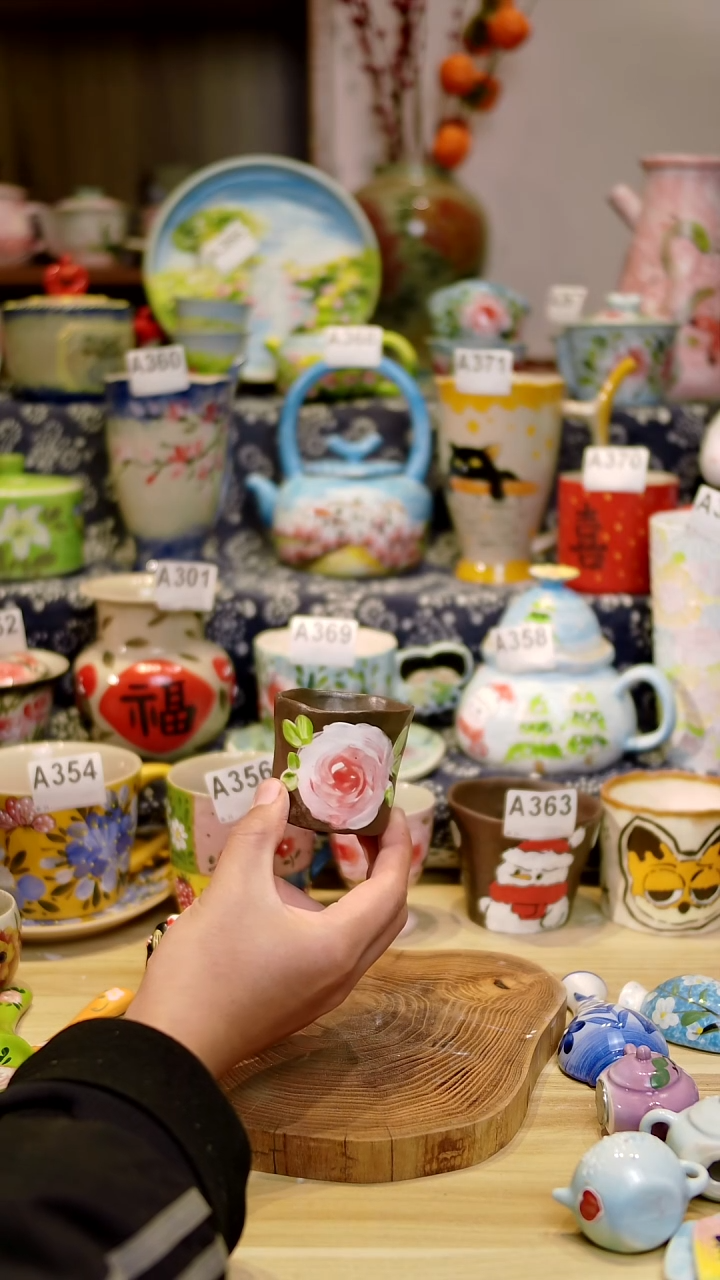 瓷片景德镇釉下彩手绘陶瓷