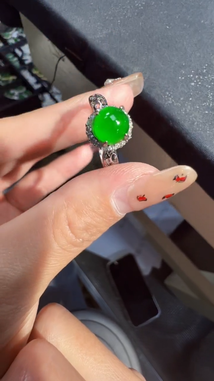 【闪购商品】定制翡翠未镶嵌戒指商品多样性发货1