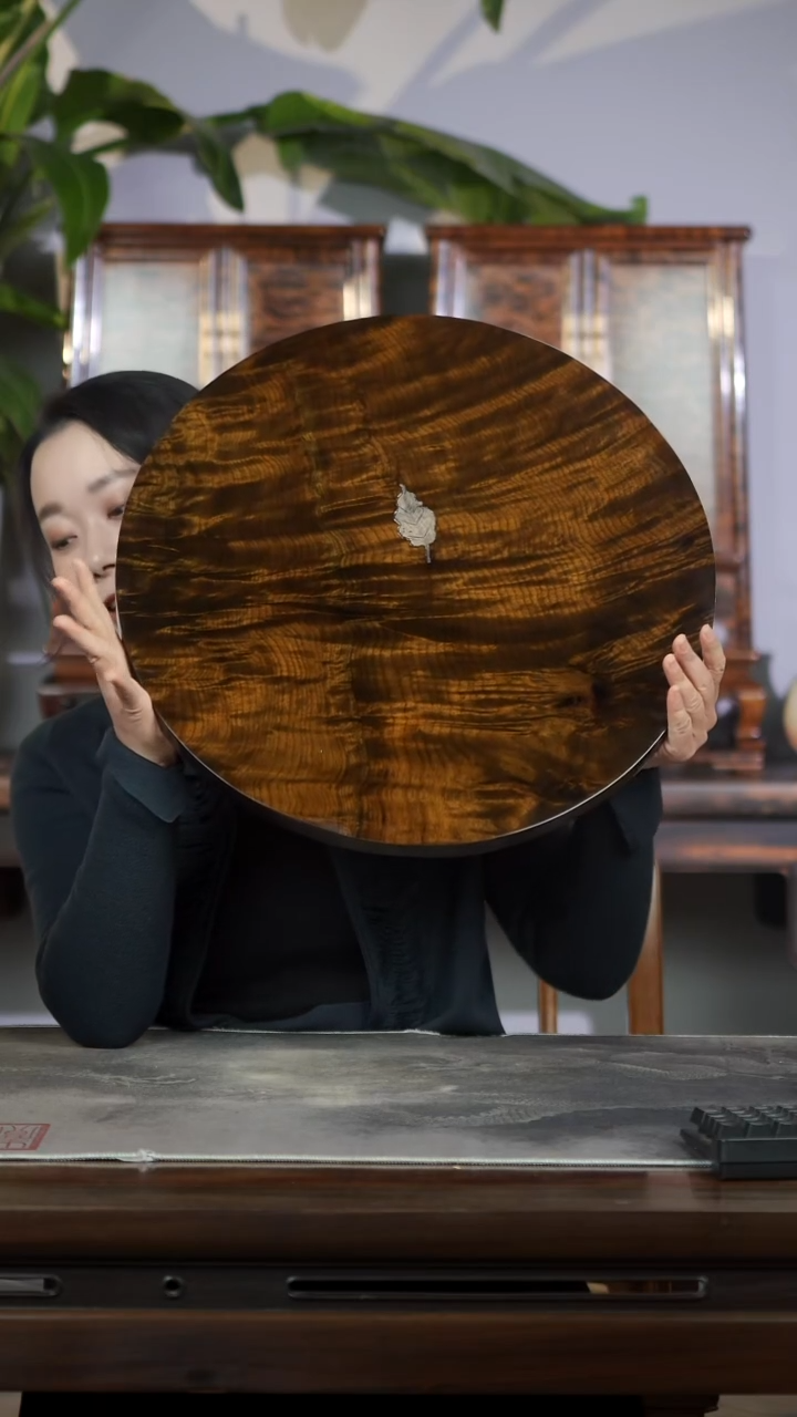 金丝楠满花精工树叶小品干泡186