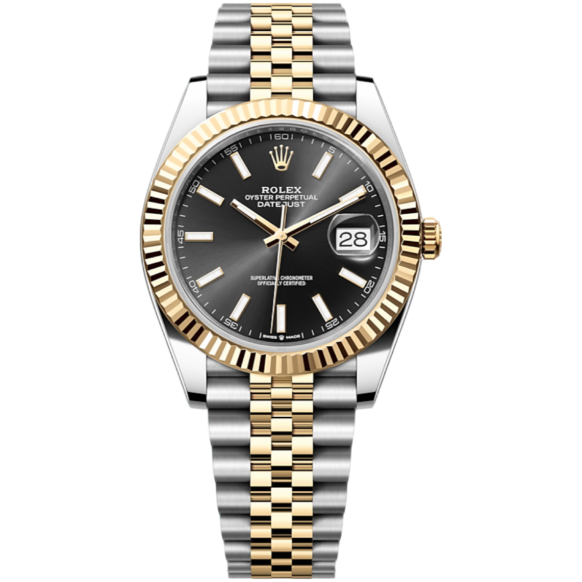 99新 Rolex/劳力士  日志23年/126333-0014/41mm黄金条刻间金