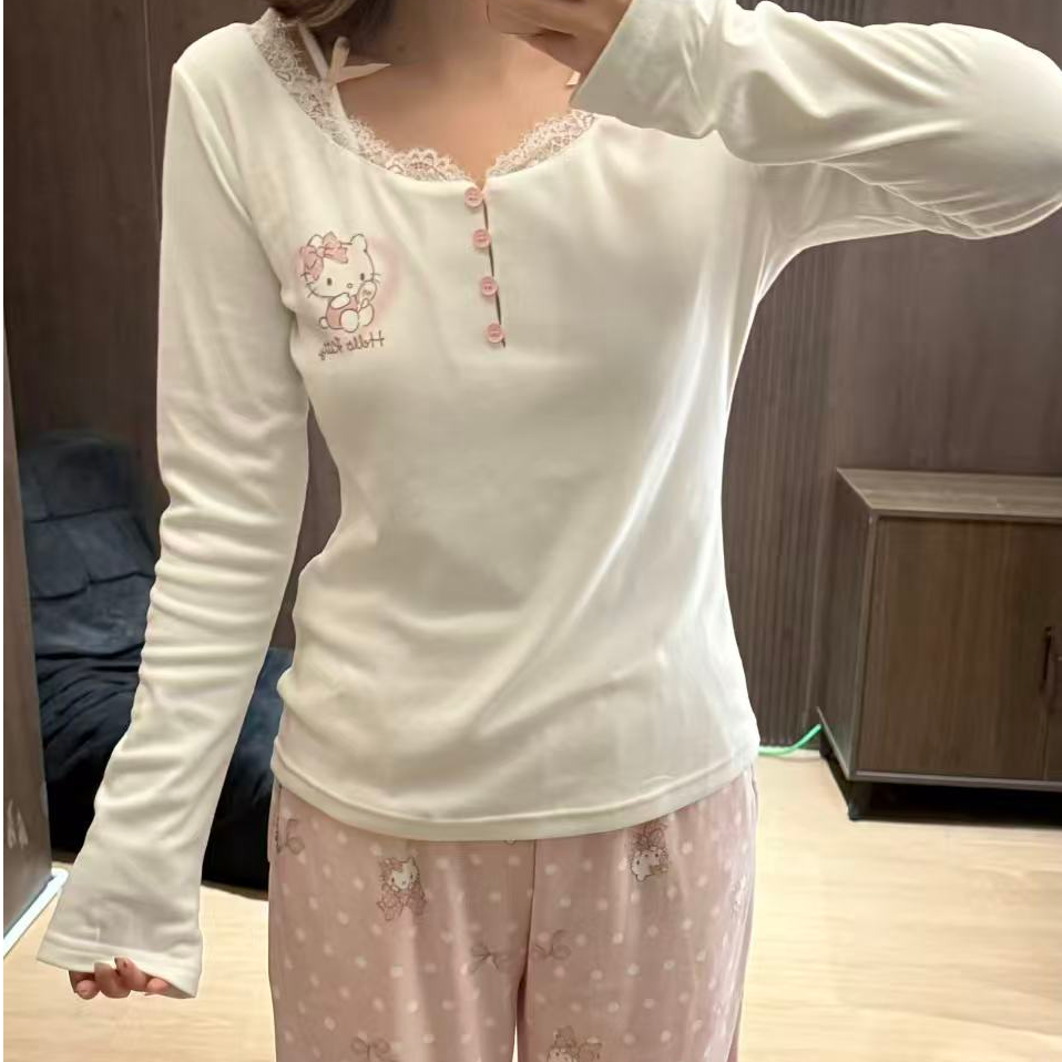 VINEEMAN冬季长袖长裤家居服套装睡衣打底春秋秋冬
