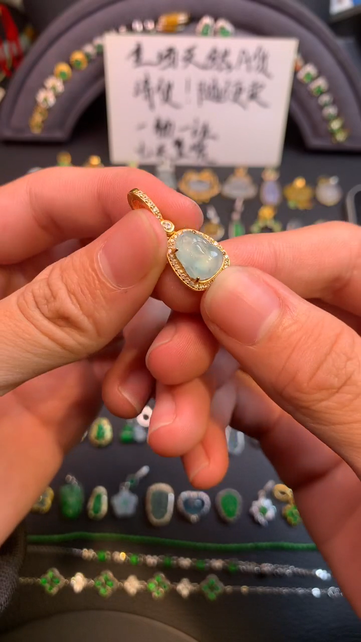 颈饰银S925镶嵌翡翠1