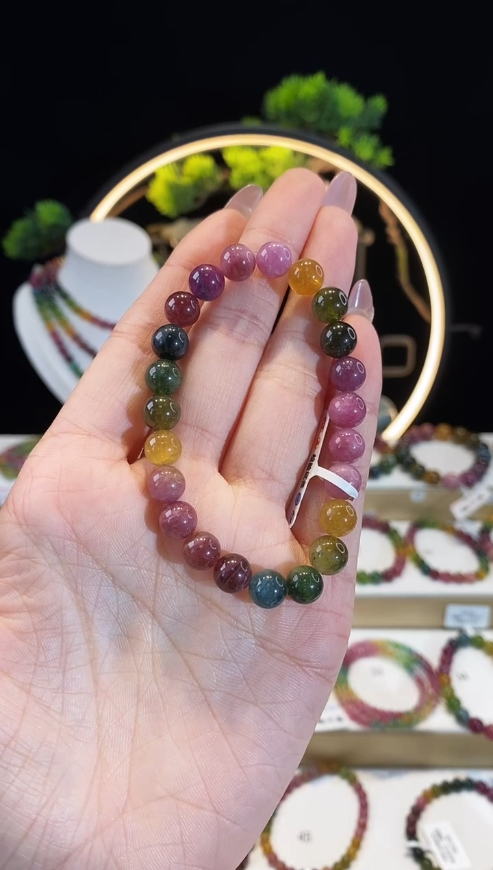 【闪购商品】碧玺手串未镶嵌 G2412素圈颜色微差