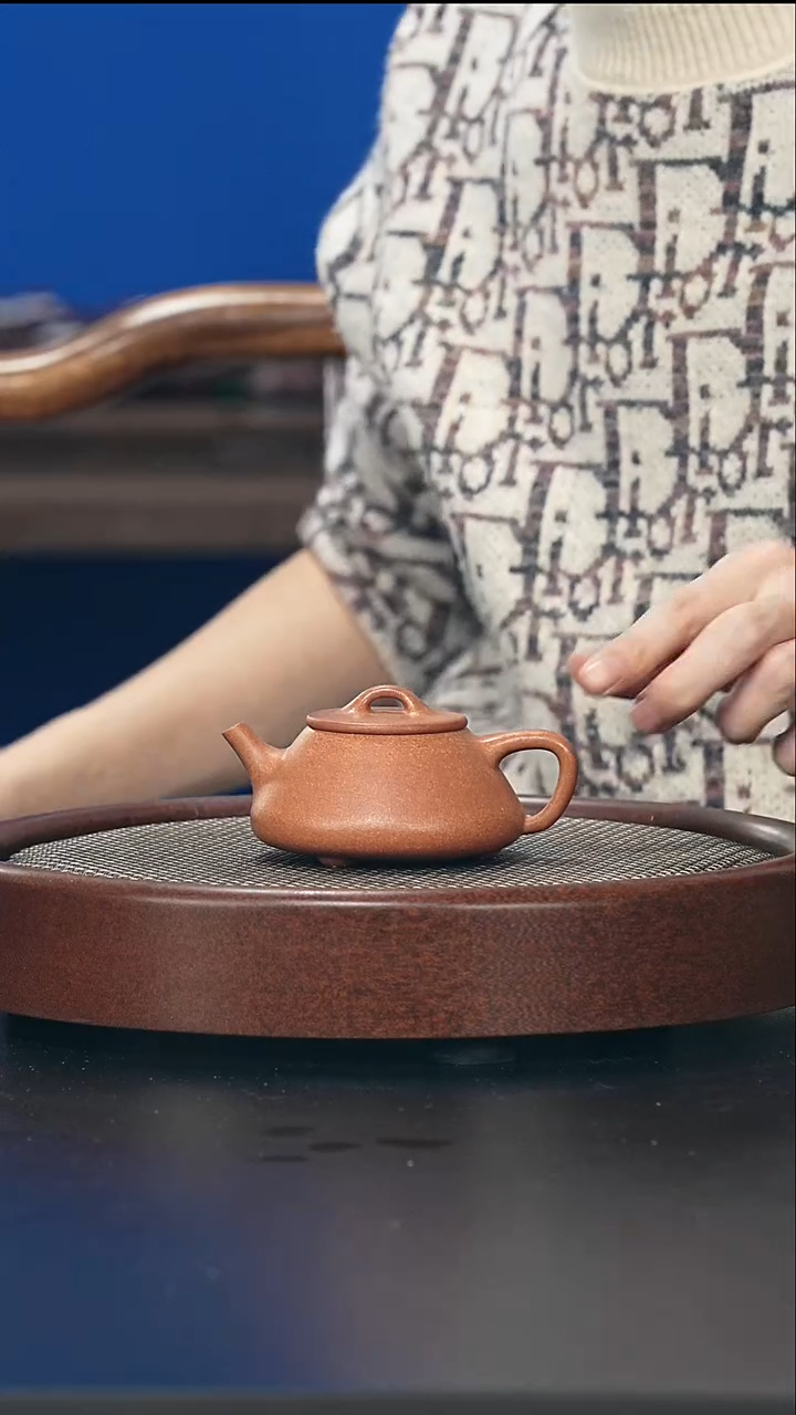 茶壶紫砂平盖石瓢-黄降坡-全手工无添加-170cc