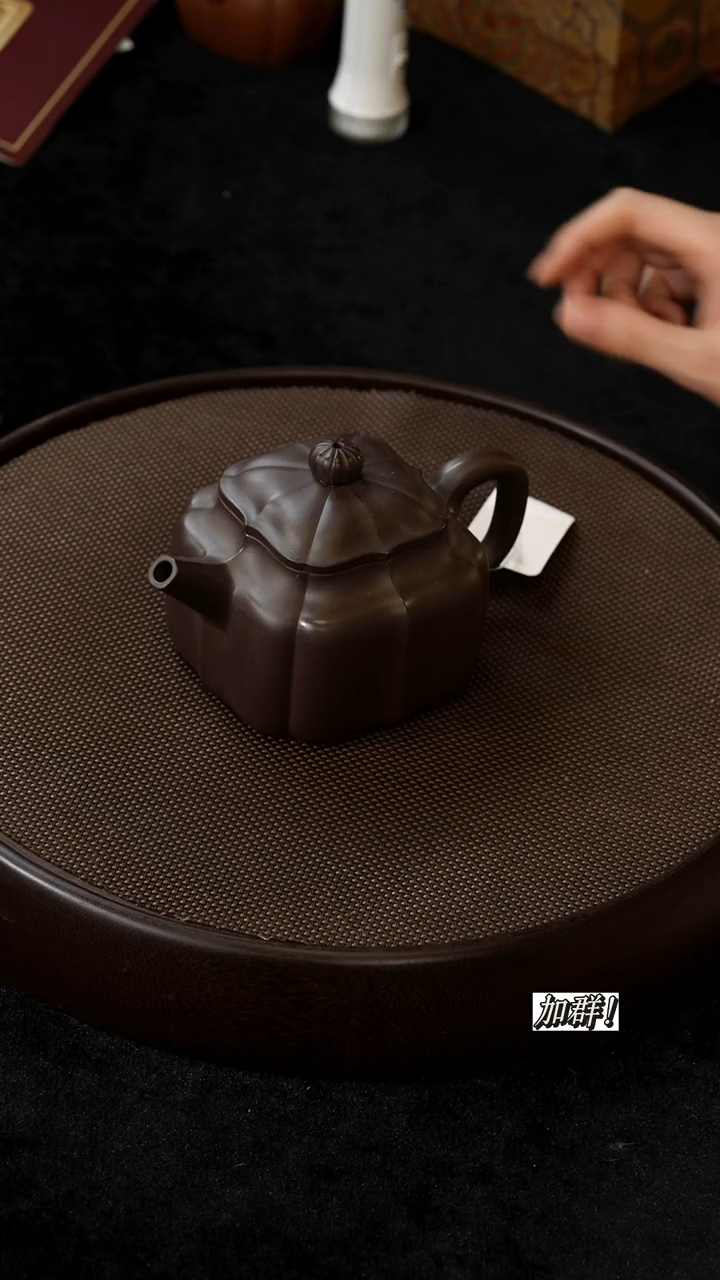 茶壶紫砂JTL719006黑墩头筋纹德钟260c