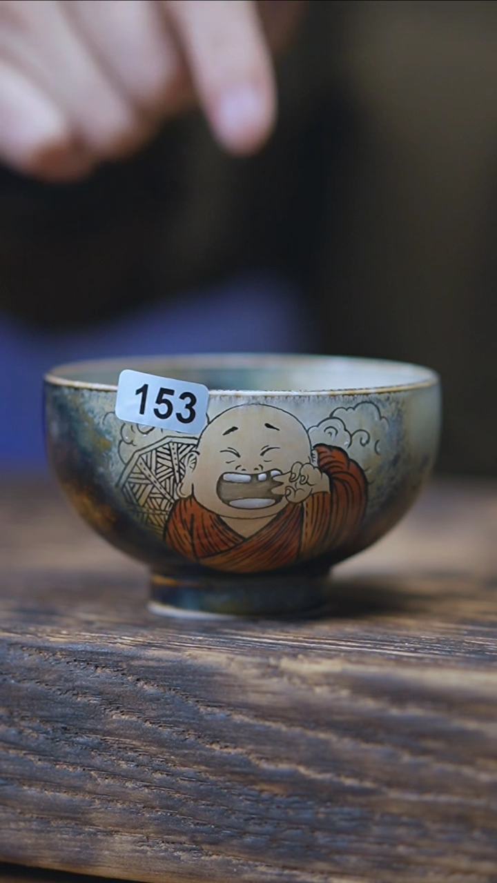 【闪购商品】153景德镇手绘笑面佛杯
