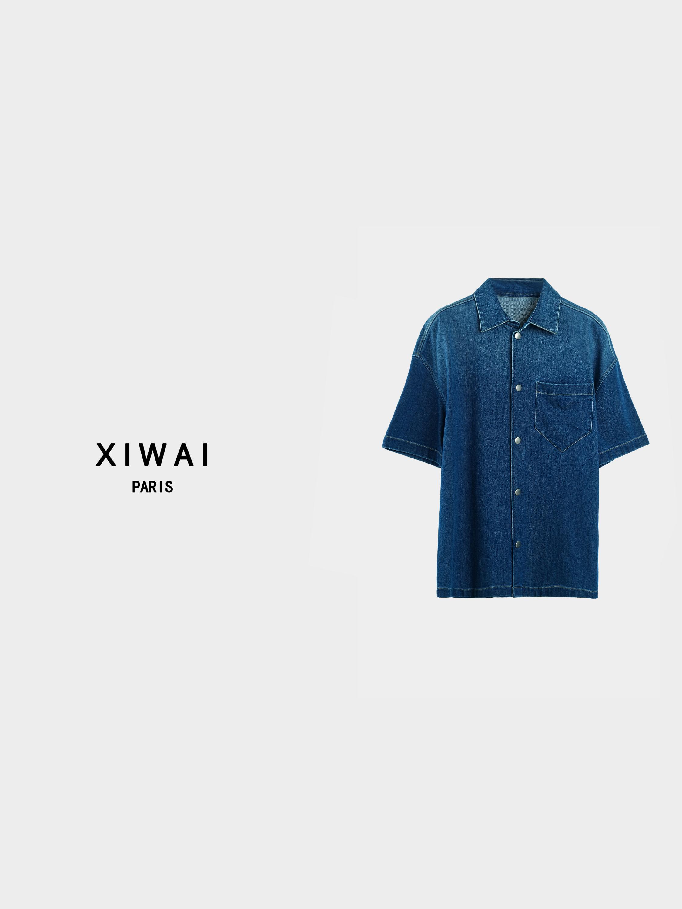 高级男装 春夏新品25s男士土耳其丹宁面料男款牛仔衬衫外套 C019