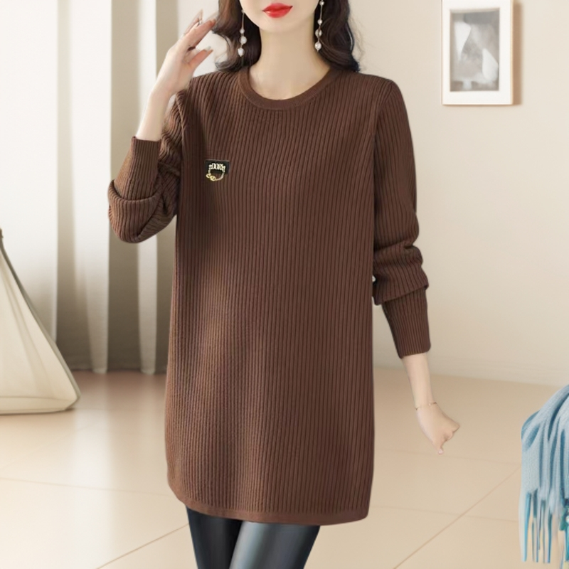 2025秋季新款【加绒】加长针织款式简约时尚卫衣9359*