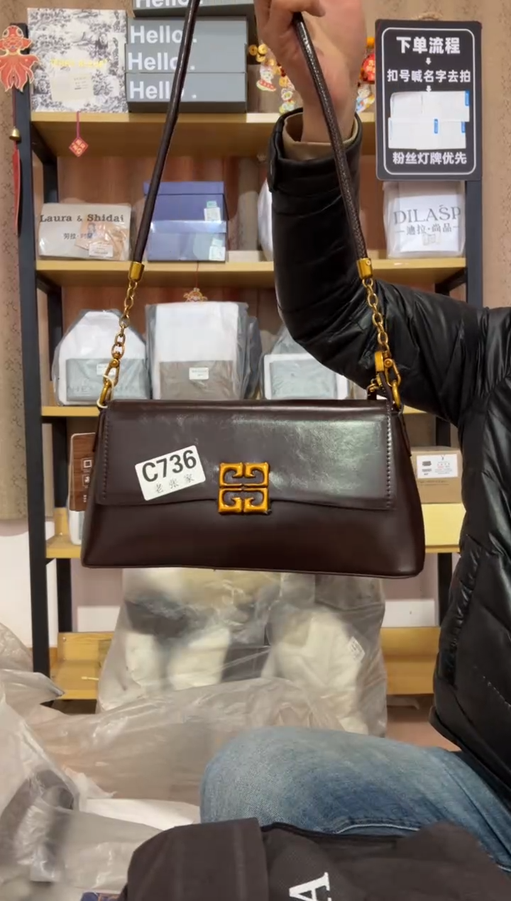 小牛剖层皮革 老张家女包736