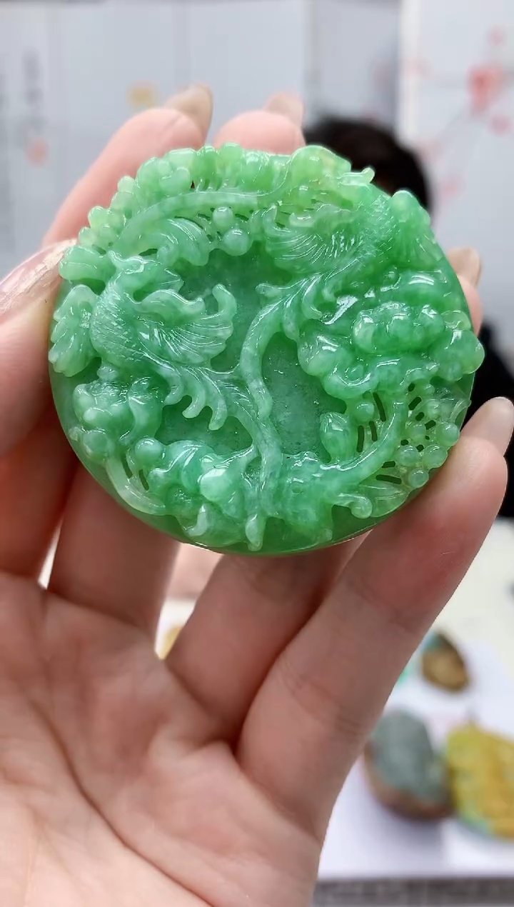 【闪购商品】定制翡翠未镶嵌5060jw-毛货挂件373