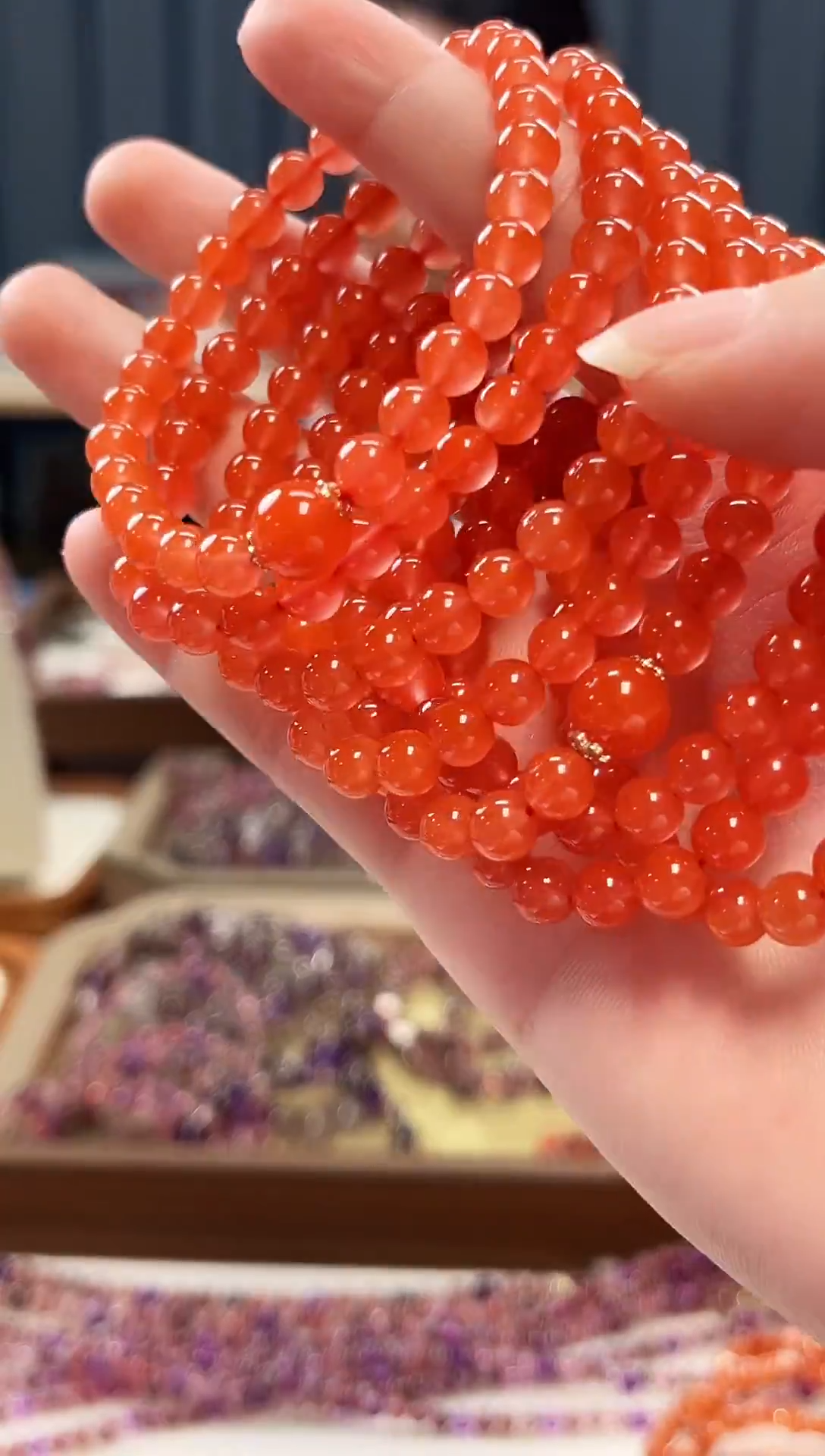 未镶嵌手链南红玛瑙保山河湾南红单圈手串6mm【多样性发一】