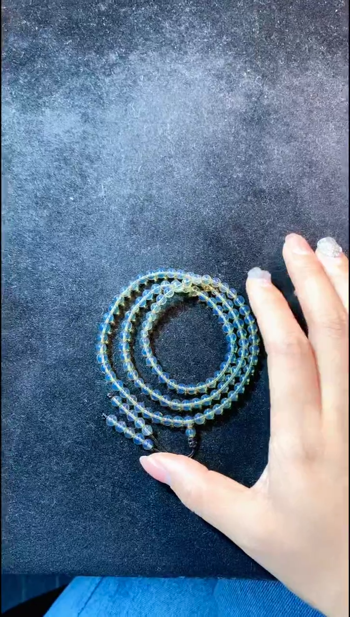 【闪购商品】琥珀珠宝奇石未镶嵌5MM墨西哥蓝珀108